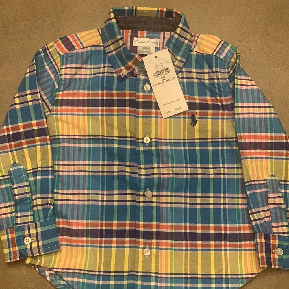 NWT Boy's button up shirt 24 mo